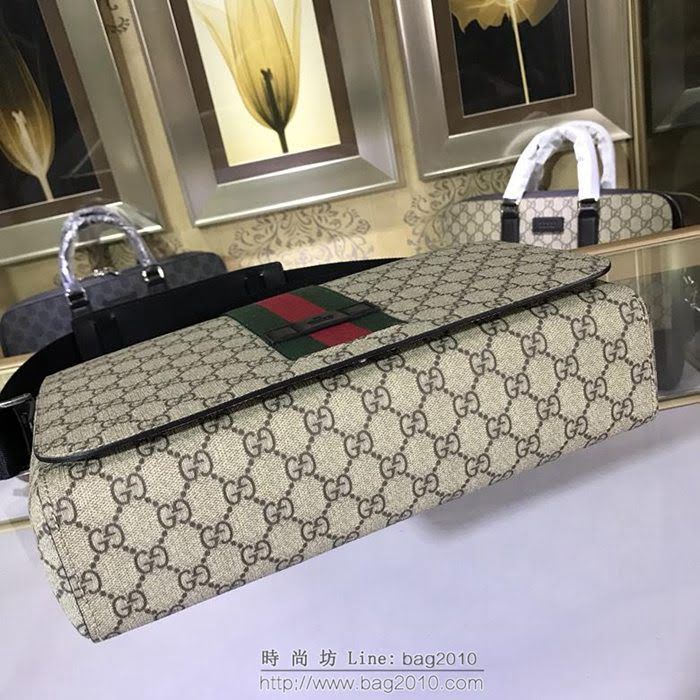 GUCCI 古馳男包 新款 475432 高級人造革 郵差包 Gucci男包 Gucci單肩斜挎包